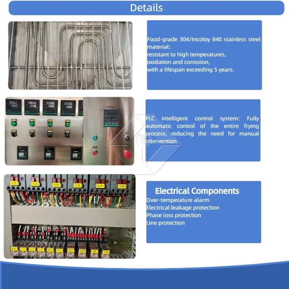 Professional Batch Type Snacks Frying Machine Manual French Fries Frying Machine High Quality