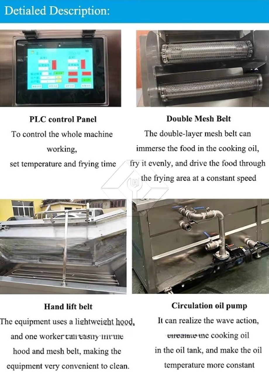 Electric Chicken Fryer Machine Chicken Deep Fryer Machine Automatic Continuous Fryer hamburger Frying Machine with Conveyor Electric Chicken Fryer Machine Chicken Deep Fryer Machine Automatic Continuous Fryer hamburger Frying Machine with Conveyor