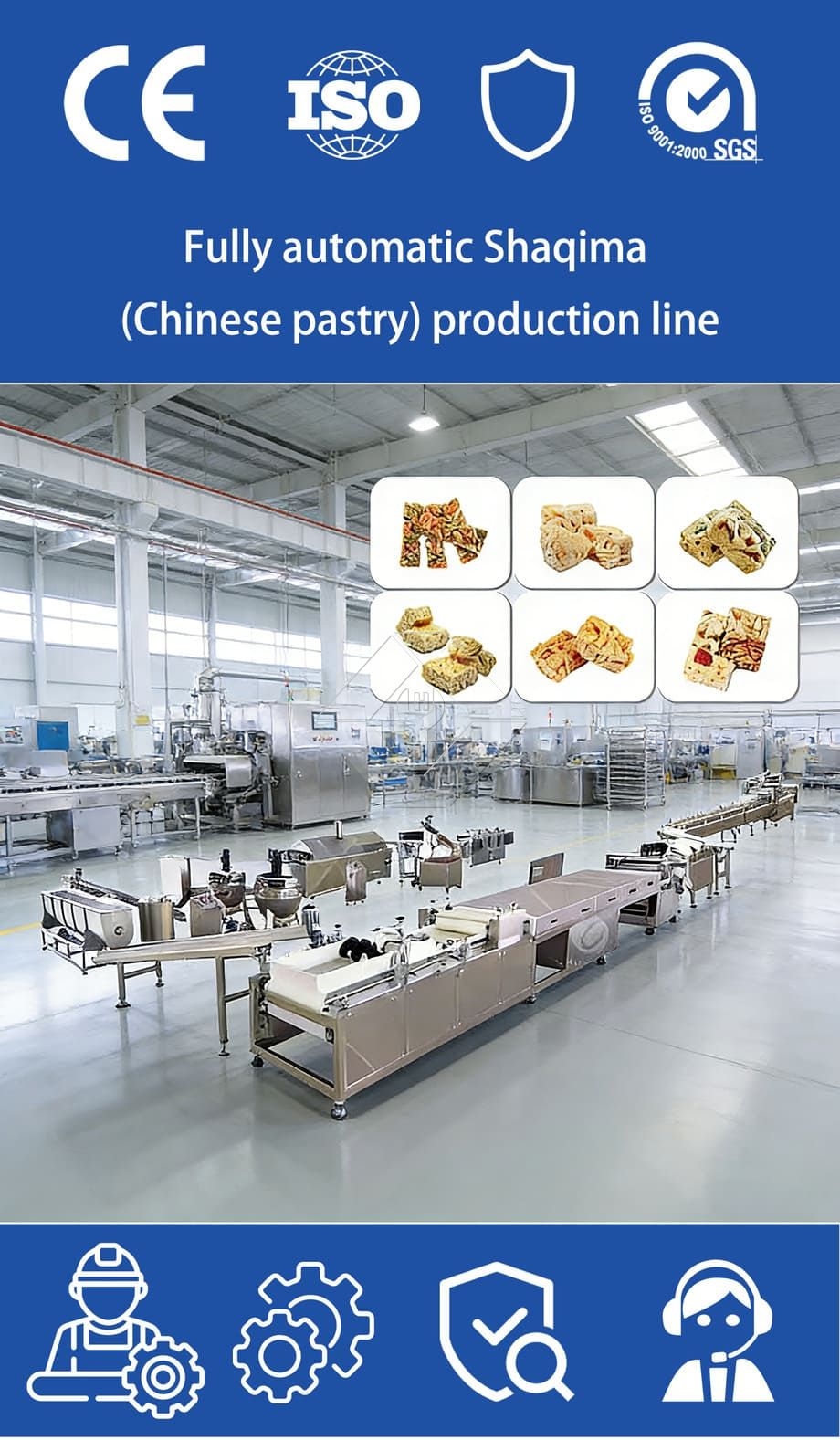 Soft Candy Like Sachima Making Machine/caramel Treats Production Line/for Snack Chinese Factory Soft Candy Like Sachima Making Machine/caramel Treats Production Line/for Snack Chinese Factory