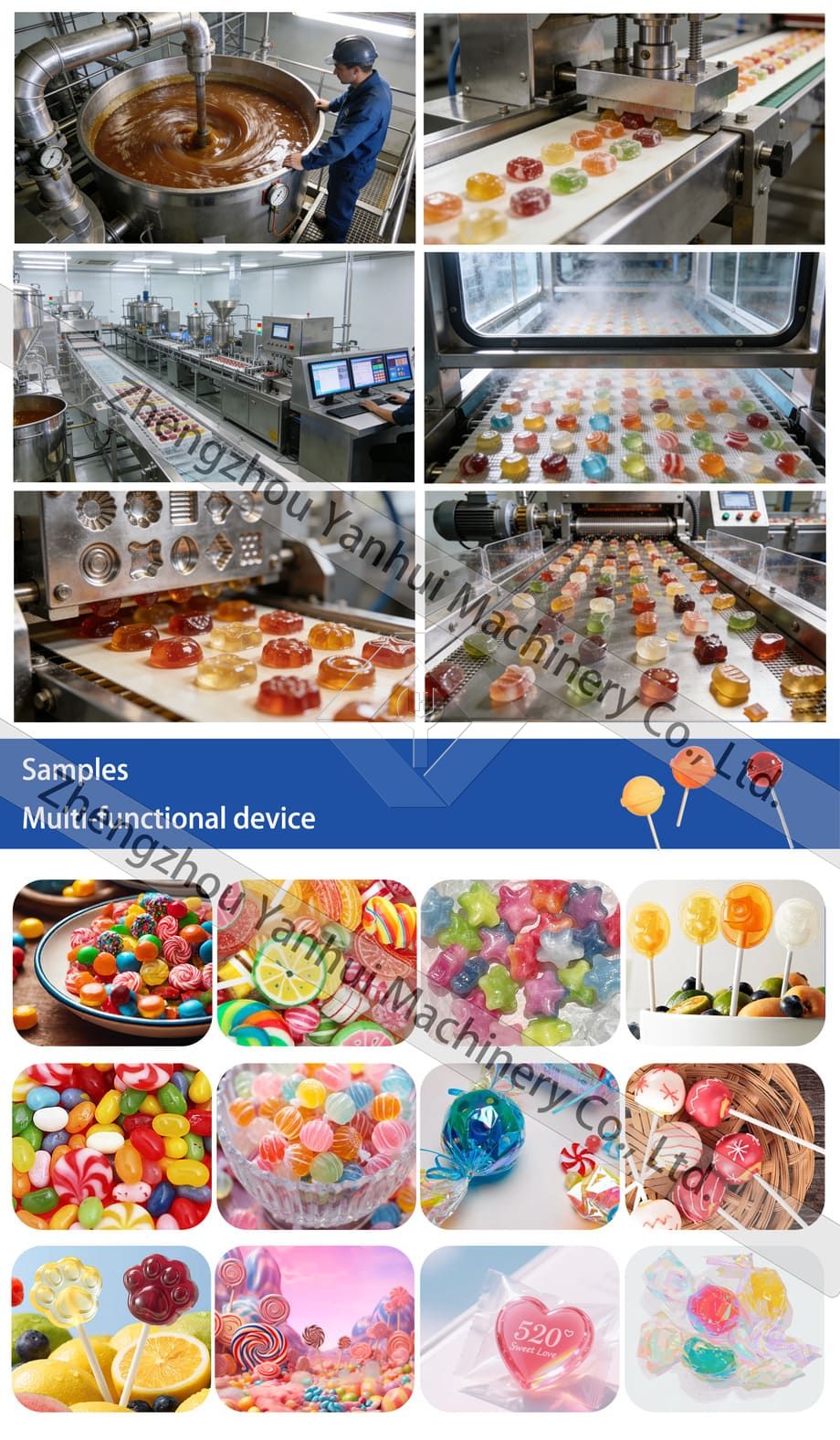 Full Automatic Special Lollipop Confectionery Production Line/hara Candy Making Machine