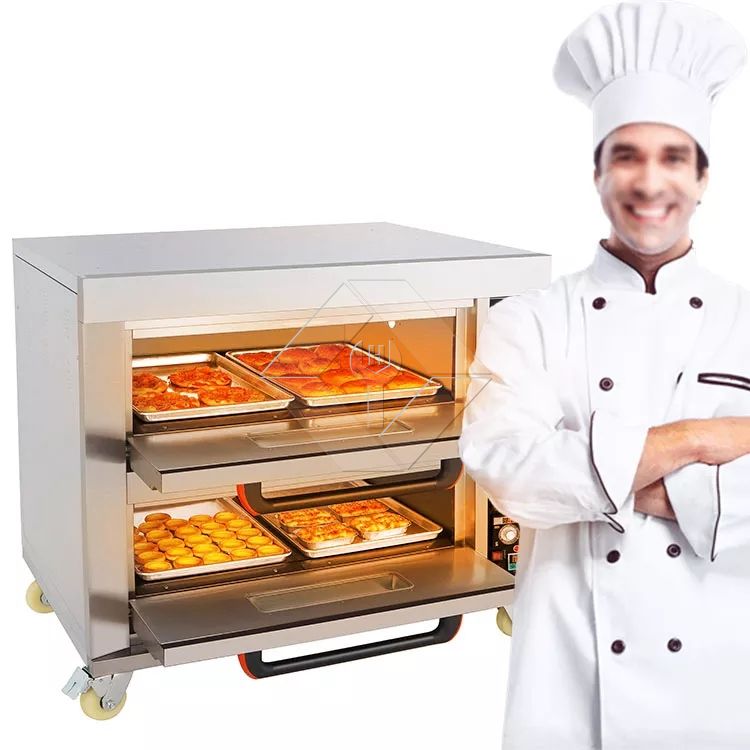 Hot Sale New Bakery Gas Oven for Double Deck 4 Trays Baking Oven