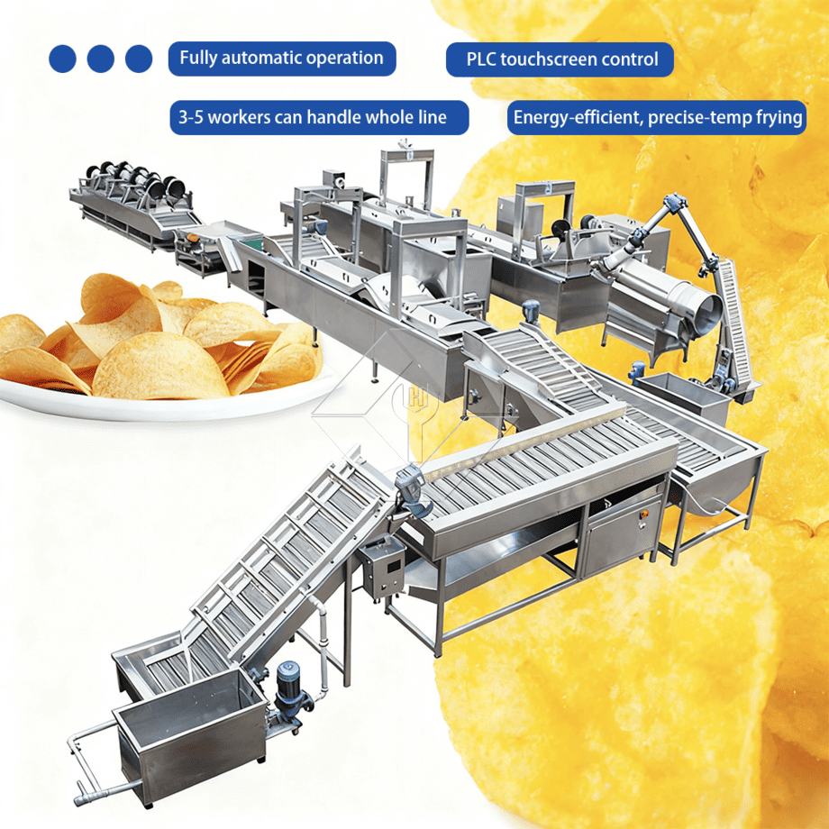 Automatic Large Scale Fried French Fries Potato Chips Making Machine Turkey Price Potato Fries Production Line