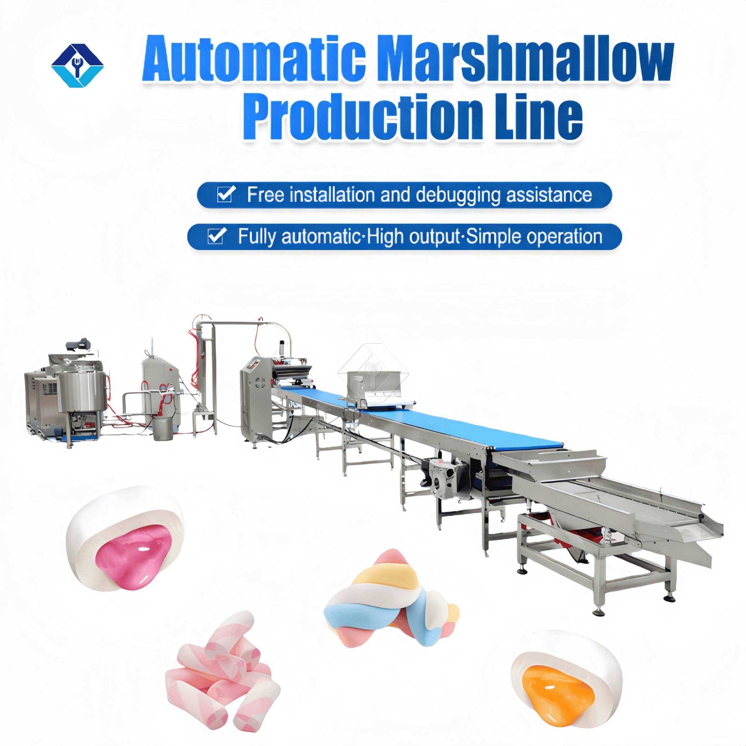 Marshmallow Production Line Energy-saving & Cost-efficient for Candy Making