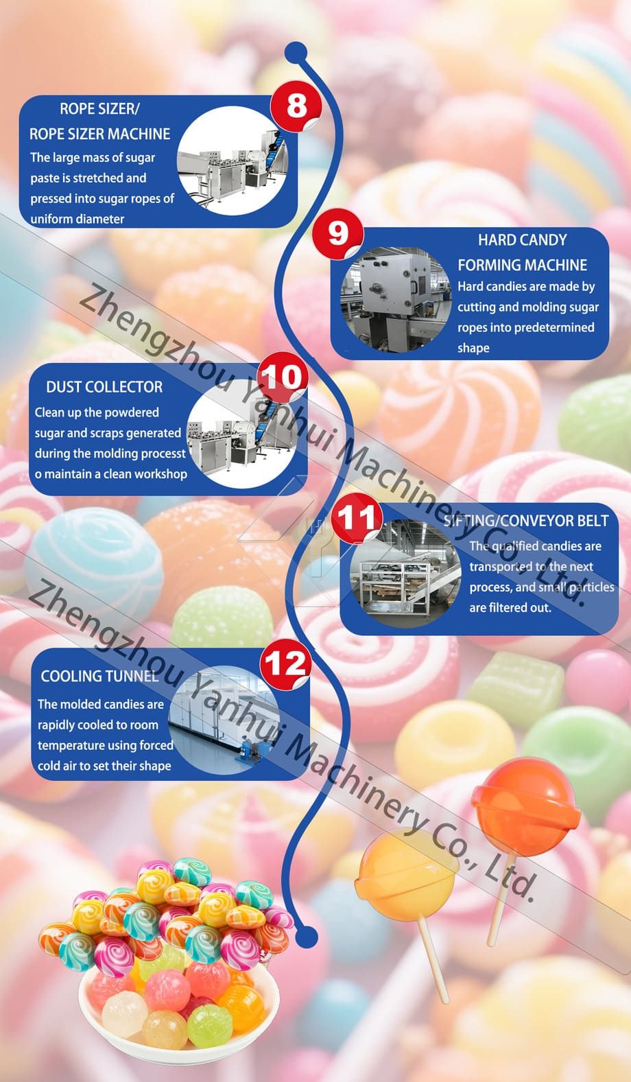 Full Automatic Special Lollipop Confectionery Production Line/hara Candy Making Machine