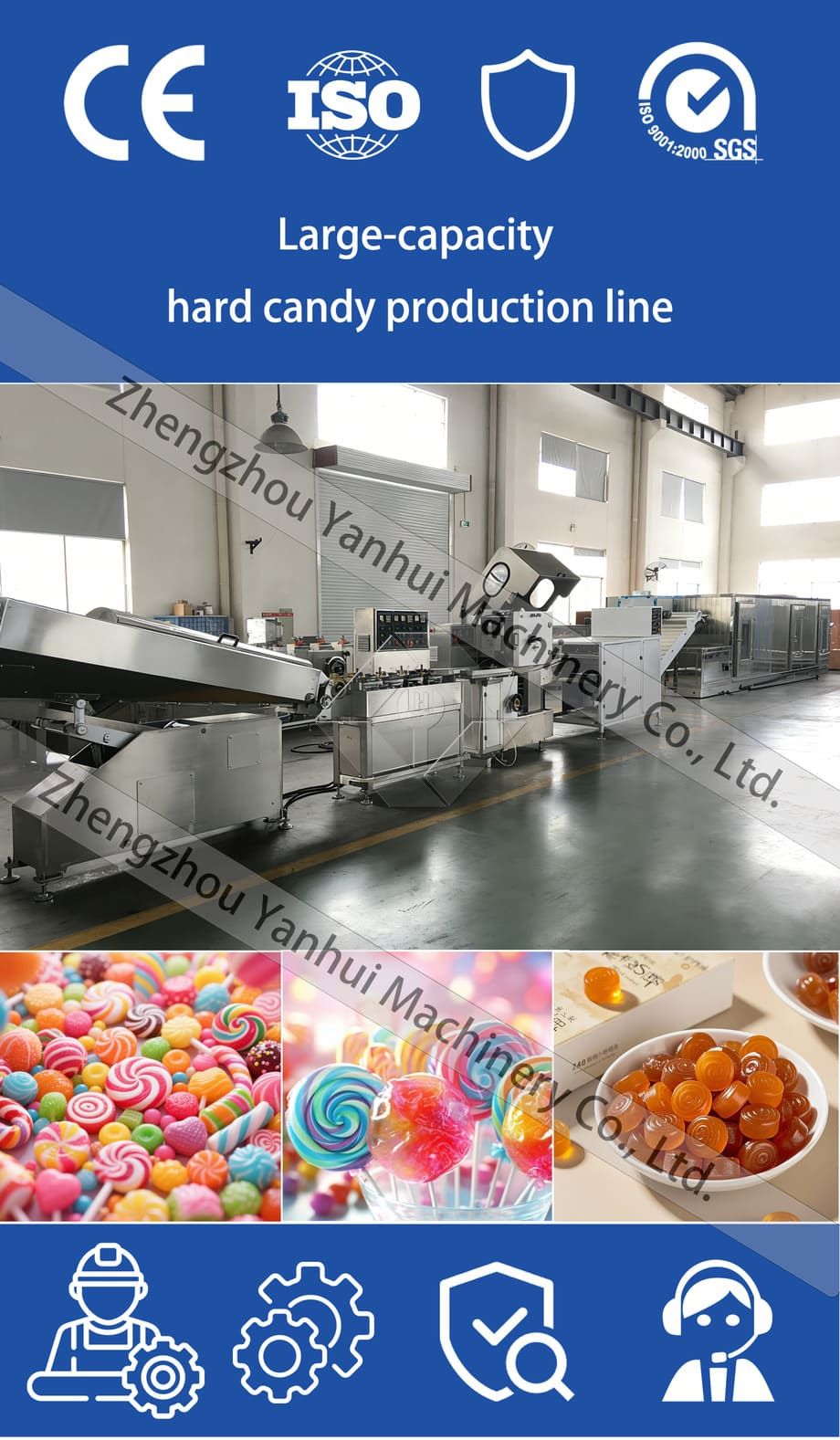 Full Automatic Special Lollipop Confectionery Production Line/hara Candy Making Machine