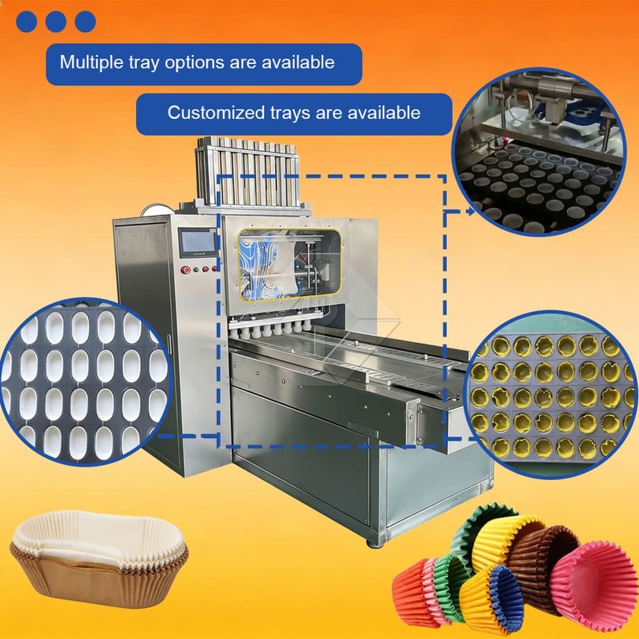 Automatic Muffin Production Line Factory Price Industrial Mini Cup Cake Making Machine to Put Cupcake Papers