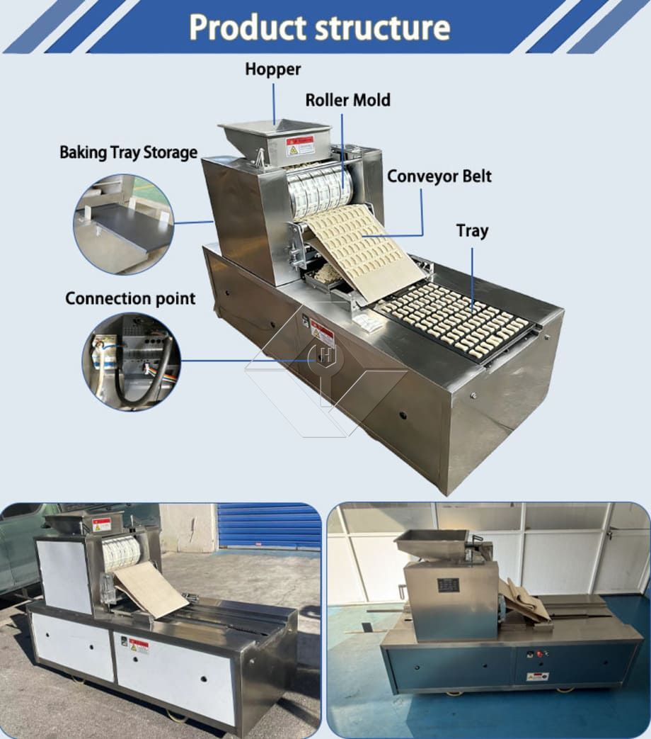 Automatic Biscuit Machine Small Mini Electrical Soft Hard Biscuit Making Machine Peach Pastry Machine Factory Price