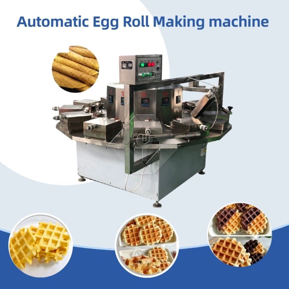 Rotary Rolling Sugar Cone Baking Ice Cream Poke Cornet Rolled Cones Making Machine