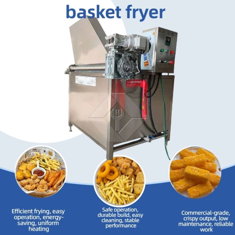Low Investment Automatic Stirring Frying Machine Deep Fryer High Capacity Batch Frying Machine for Sale