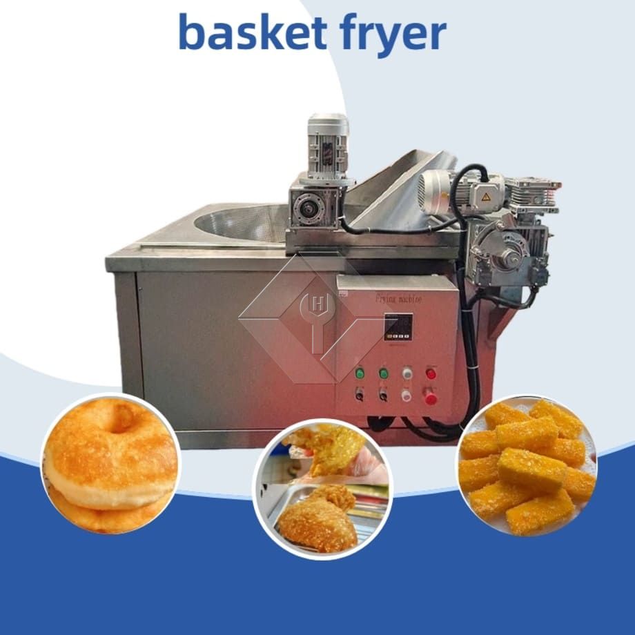 Low Investment Automatic Stirring Frying Machine Deep Fryer High Capacity Batch Frying Machine for Sale