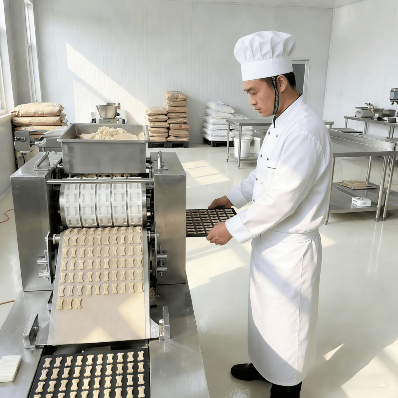 Key features of the main structures of the multi-functional peach shortbread machine Key features of the main structures of the multi-functional peach shortbread machine