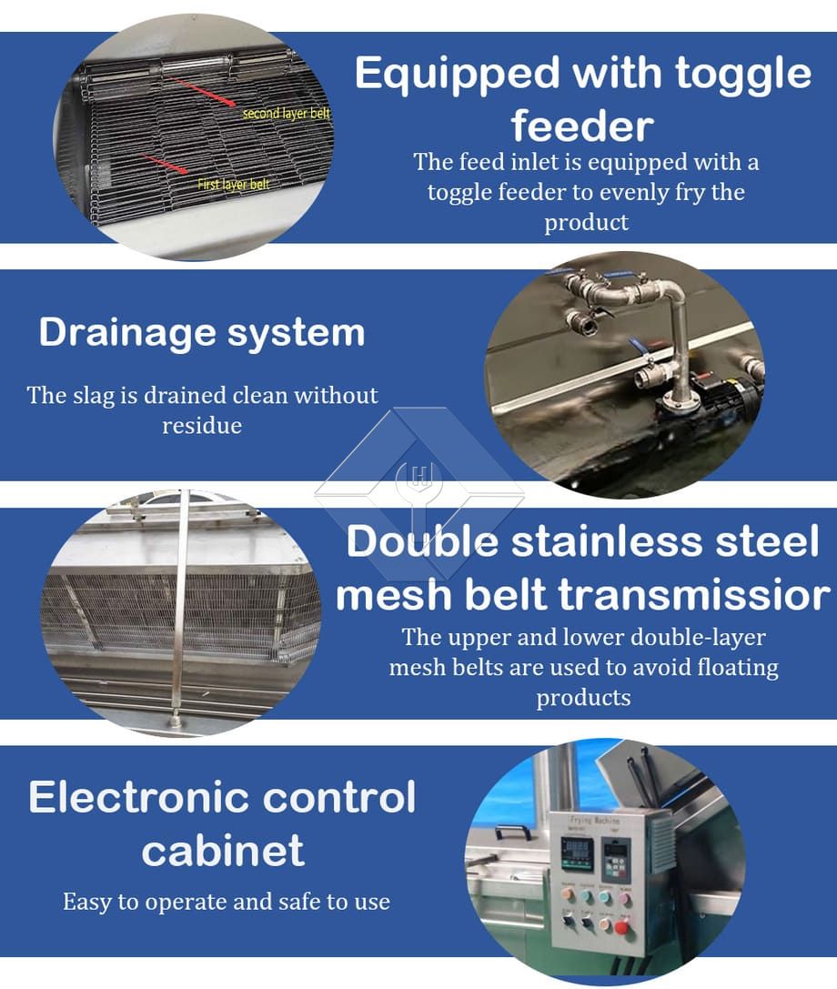 Electric Chicken Fryer Machine Chicken Deep Fryer Machine Automatic Continuous Fryer hamburger Frying Machine with Conveyor Electric Chicken Fryer Machine Chicken Deep Fryer Machine Automatic Continuous Fryer hamburger Frying Machine with Conveyor