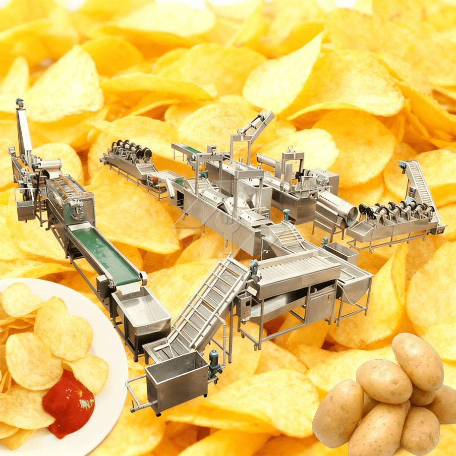 Automatic Large Scale Fried French Fries Potato Chips Making Machine Turkey Price Potato Fries Production Line