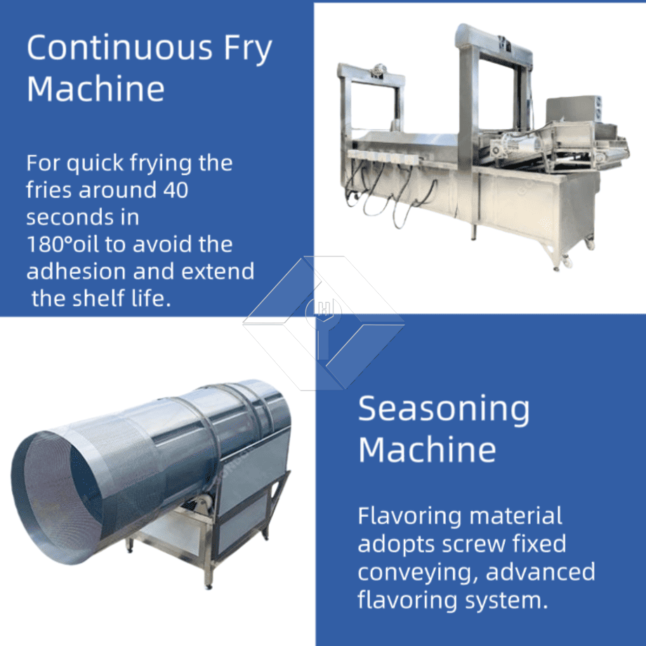 Factory Price 100-1000kg Automatic Frozen French Fries Potato Chips Making Machine Production Line for Sale