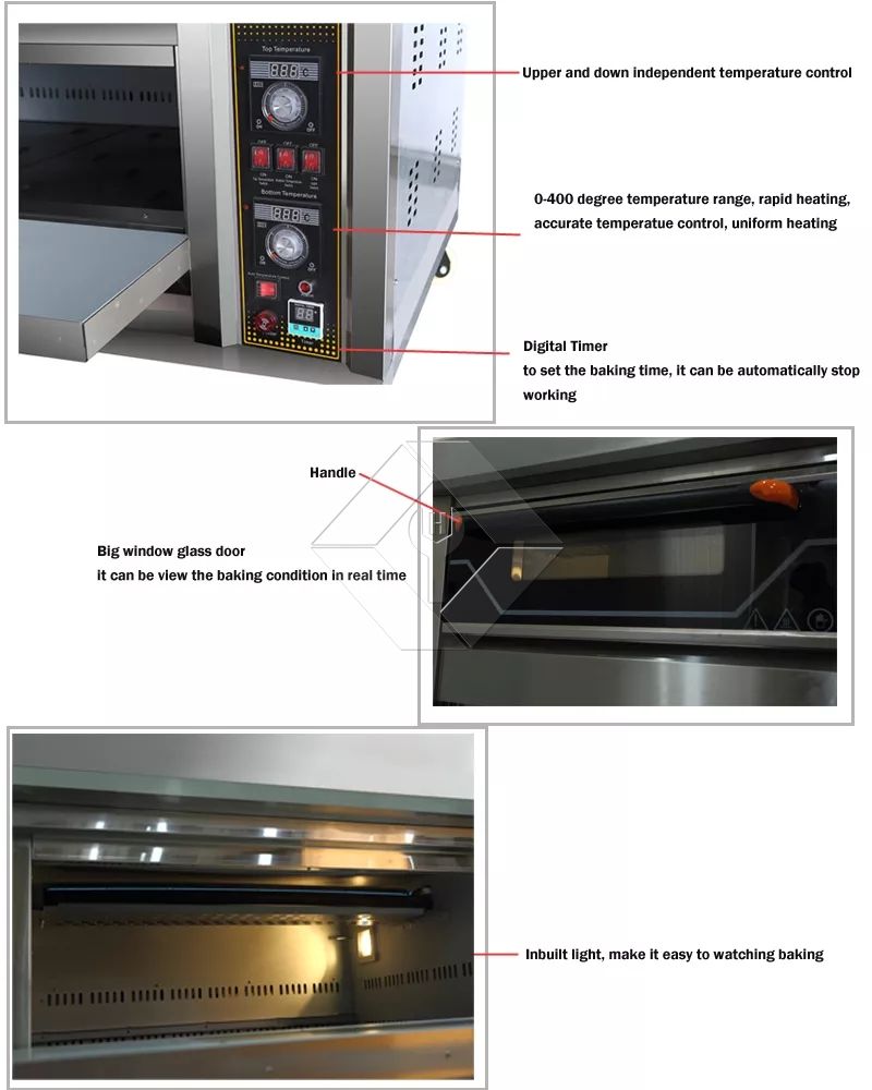 Commercial 4 Deck 16 Tray Bakery Oven