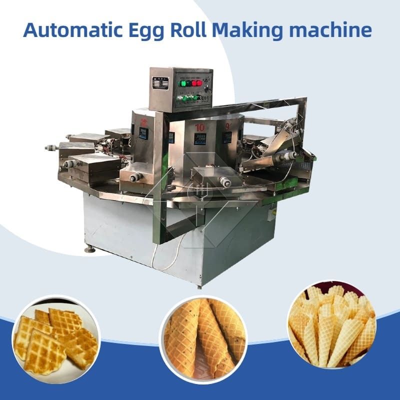 Rotary Rolling Sugar Cone Baking Ice Cream Poke Cornet Rolled Cones Making Machine