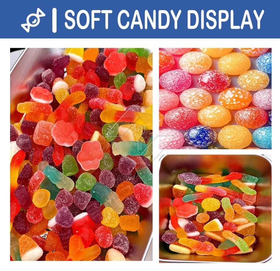 Automatic Hard & Soft&Jelly&Lollipop Gummy Candy Pouring Depositing Making Production Line Automatic Hard & Soft&Jelly&Lollipop Gummy Candy Pouring Depositing Making Production Line