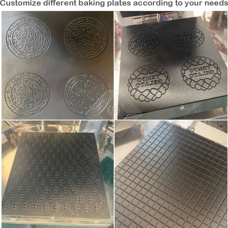 Rotary Rolling Sugar Cone Baking Ice Cream Poke Cornet Rolled Cones Making Machine