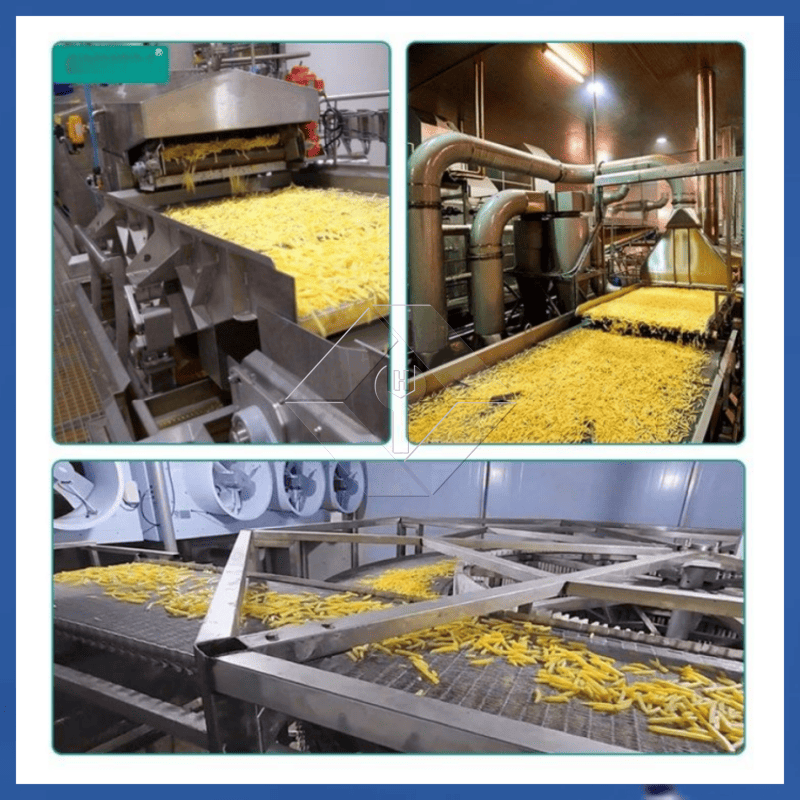 Factory Price 100-1000kg Automatic Frozen French Fries Potato Chips Making Machine Production Line for Sale