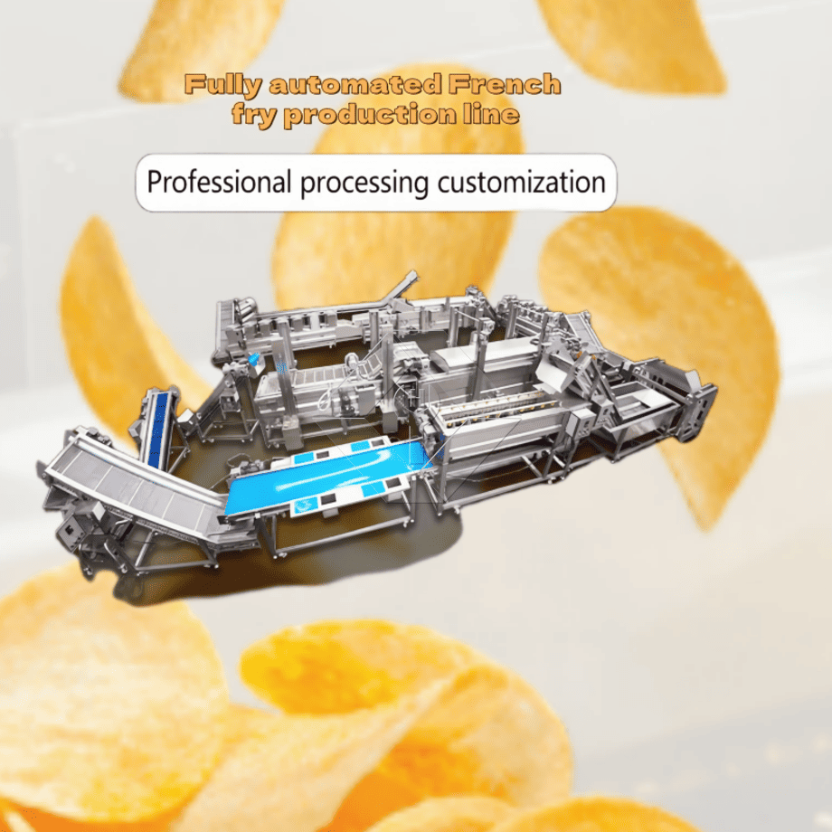 Automatic Large Scale Fried French Fries Potato Chips Making Machine Turkey Price Potato Fries Production Line