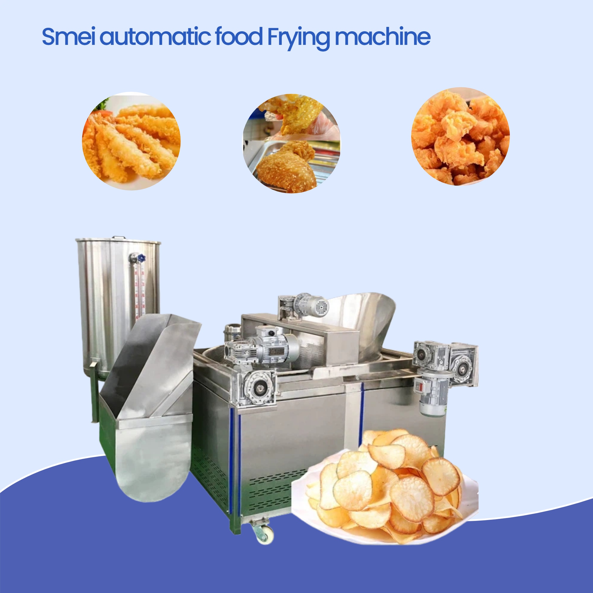 Automatic Fried Snack Donuts Potato Chips Fried Chicken Fryer Supplier